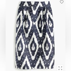 J Crew Collection midi skirt in ikat
